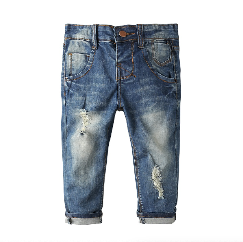 Blue Denim Distressed Jeans